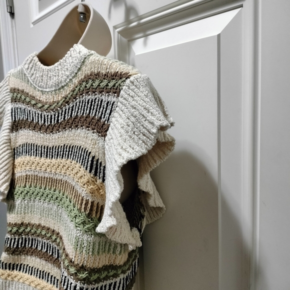 Elan Multicolor Striped Knit Blouse Size S - Picture 6 of 9